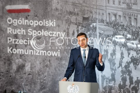  07.03.2018 WARSZAWA<br />OBCHODY 50. ROCZNICY MARCA 68 DEBATA OGOLNOPOLSKI RUCH SPOLECZNY PRZECIW KOMUNIZMOWI<br />N/Z MATEUSZ MORAWIECKI<br /> 