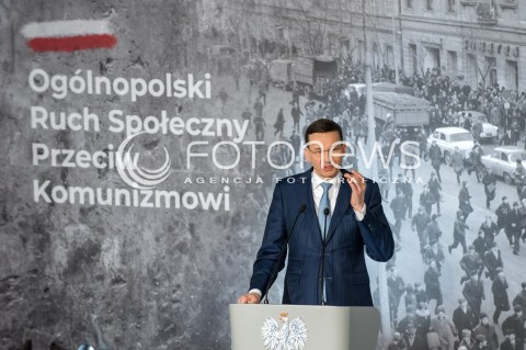  07.03.2018 WARSZAWA<br />OBCHODY 50. ROCZNICY MARCA 68 DEBATA OGOLNOPOLSKI RUCH SPOLECZNY PRZECIW KOMUNIZMOWI<br />N/Z MATEUSZ MORAWIECKI<br /> 