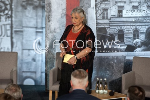  07.03.2018 WARSZAWA<br />OBCHODY 50. ROCZNICY MARCA 68 DEBATA OGOLNOPOLSKI RUCH SPOLECZNY PRZECIW KOMUNIZMOWI<br />N/Z IRENA LASOTA<br /> 