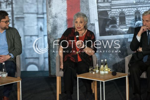  07.03.2018 WARSZAWA<br />OBCHODY 50. ROCZNICY MARCA 68 DEBATA OGOLNOPOLSKI RUCH SPOLECZNY PRZECIW KOMUNIZMOWI<br />N/Z IRENA LASOTA JERZY EISLER MATEUSZ FALKOWSKI<br /> 