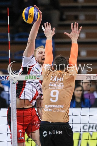  07.03.2018 RZESZOW<br />SIATKOWKA PLUSLIGA 2017/2018 MEN VOLLEYBALL POLAND POLISH PLUS LIGA LEAGUE SEASON 2017/2018 <br />MECZ ASSECO RESOVIA RZESZOW - CUPRUM LUBIN <br />N/Z JAKUB JAROSZ <br /> 