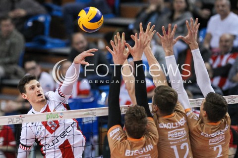  07.03.2018 RZESZOW<br />SIATKOWKA PLUSLIGA 2017/2018 MEN VOLLEYBALL POLAND POLISH PLUS LIGA LEAGUE SEASON 2017/2018 <br />MECZ ASSECO RESOVIA RZESZOW - CUPRUM LUBIN <br />N/Z THIBAULT ROSSARD <br /> 