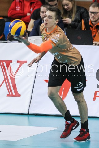  07.03.2018 RZESZOW<br />SIATKOWKA PLUSLIGA 2017/2018 MEN VOLLEYBALL POLAND POLISH PLUS LIGA LEAGUE SEASON 2017/2018 <br />MECZ ASSECO RESOVIA RZESZOW - CUPRUM LUBIN <br />N/Z ROBERT TAHT SYLWETKA <br /> 