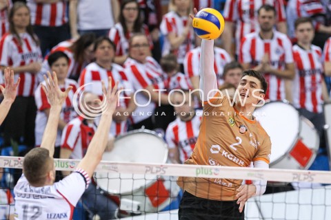  07.03.2018 RZESZOW<br />SIATKOWKA PLUSLIGA 2017/2018 MEN VOLLEYBALL POLAND POLISH PLUS LIGA LEAGUE SEASON 2017/2018 <br />MECZ ASSECO RESOVIA RZESZOW - CUPRUM LUBIN <br />N/Z LUKASZ KACZMAREK <br /> 