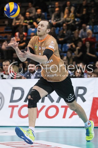  07.03.2018 RZESZOW<br />SIATKOWKA PLUSLIGA 2017/2018 MEN VOLLEYBALL POLAND POLISH PLUS LIGA LEAGUE SEASON 2017/2018 <br />MECZ ASSECO RESOVIA RZESZOW - CUPRUM LUBIN <br />N/Z MILOS TERZIC SYLWETKA <br /> 