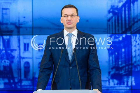  07.03.2018 WARSZAWA<br />KONFERENCJA PRASOWA PREMIERA ORAZ MINISTRA KULTURY I DZIEDZICTWA NARODOWEGO<br />N/Z PREMIER MATEUSZ MORAWIECKI <br /> 