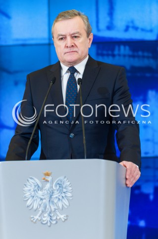  07.03.2018 WARSZAWA<br />KONFERENCJA PRASOWA PREMIERA ORAZ MINISTRA KULTURY I DZIEDZICTWA NARODOWEGO<br />N/Z  MINISTER KULTURY I DZIEDZICTWA NARODOWEGO PIOTR GLINSKI<br /> 