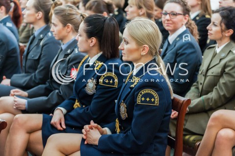  08.03.2018 WARSZAWA PALAC PREZYDENCKI<br />KOBIETY ZE SLUZB I FORMACJI MUNDUROWYCH NA SPOTKANIU Z PIERWSZA DAMA<br />N/Z KOBIETY W MUNDURACH<br /> 