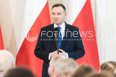  08.03.2018 WARSZAWA BELWEDER<br />LEKCJA RP W 50 ROCZNICE WYDARZEN MARCA 68<br />N/Z PREZYDENT RP ANDRZEJ DUDA <br /> 