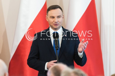  08.03.2018 WARSZAWA BELWEDER<br />LEKCJA RP W 50 ROCZNICE WYDARZEN MARCA 68<br />N/Z PREZYDENT RP ANDRZEJ DUDA <br /> 