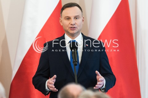  08.03.2018 WARSZAWA BELWEDER<br />LEKCJA RP W 50 ROCZNICE WYDARZEN MARCA 68<br />N/Z PREZYDENT RP ANDRZEJ DUDA <br /> 
