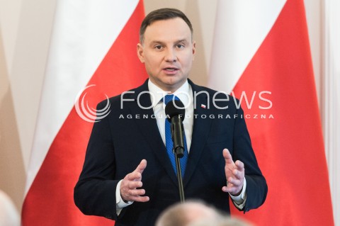  08.03.2018 WARSZAWA BELWEDER<br />LEKCJA RP W 50 ROCZNICE WYDARZEN MARCA 68<br />N/Z PREZYDENT RP ANDRZEJ DUDA <br /> 