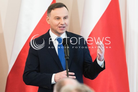  08.03.2018 WARSZAWA BELWEDER<br />LEKCJA RP W 50 ROCZNICE WYDARZEN MARCA 68<br />N/Z PREZYDENT RP ANDRZEJ DUDA <br /> 