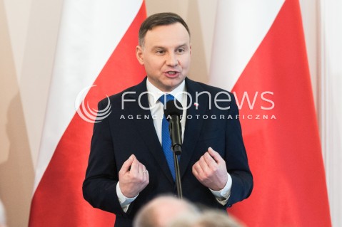  08.03.2018 WARSZAWA BELWEDER<br />LEKCJA RP W 50 ROCZNICE WYDARZEN MARCA 68<br />N/Z PREZYDENT RP ANDRZEJ DUDA <br /> 