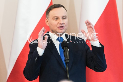  08.03.2018 WARSZAWA BELWEDER<br />LEKCJA RP W 50 ROCZNICE WYDARZEN MARCA 68<br />N/Z PREZYDENT RP ANDRZEJ DUDA <br /> 