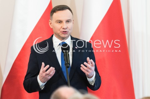 08.03.2018 WARSZAWA BELWEDER<br />LEKCJA RP W 50 ROCZNICE WYDARZEN MARCA 68<br />N/Z PREZYDENT RP ANDRZEJ DUDA <br /> 