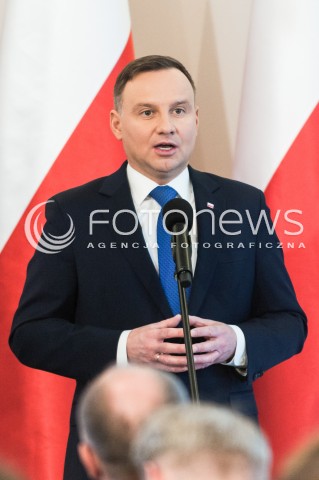  08.03.2018 WARSZAWA BELWEDER<br />LEKCJA RP W 50 ROCZNICE WYDARZEN MARCA 68<br />N/Z PREZYDENT RP ANDRZEJ DUDA <br /> 