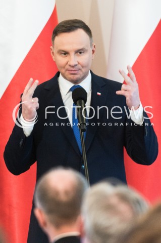  08.03.2018 WARSZAWA BELWEDER<br />LEKCJA RP W 50 ROCZNICE WYDARZEN MARCA 68<br />N/Z PREZYDENT RP ANDRZEJ DUDA <br /> 