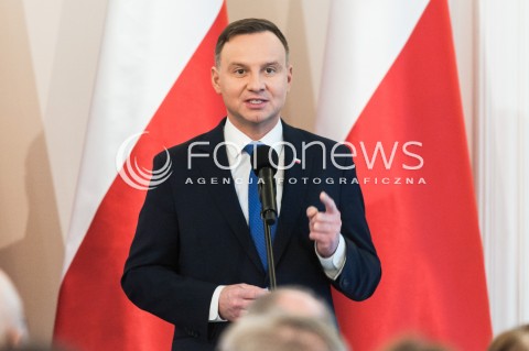  08.03.2018 WARSZAWA BELWEDER<br />LEKCJA RP W 50 ROCZNICE WYDARZEN MARCA 68<br />N/Z PREZYDENT RP ANDRZEJ DUDA <br /> 