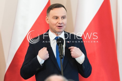  08.03.2018 WARSZAWA BELWEDER<br />LEKCJA RP W 50 ROCZNICE WYDARZEN MARCA 68<br />N/Z PREZYDENT RP ANDRZEJ DUDA <br /> 
