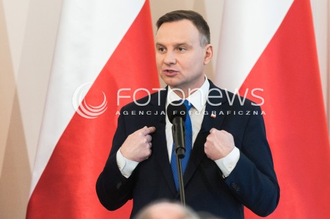  08.03.2018 WARSZAWA BELWEDER<br />LEKCJA RP W 50 ROCZNICE WYDARZEN MARCA 68<br />N/Z PREZYDENT RP ANDRZEJ DUDA <br /> 