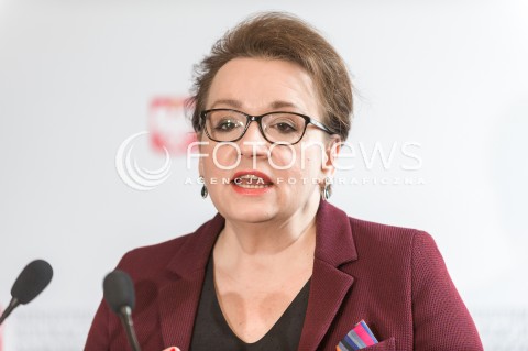  09.03.2018 WARSZAWA<br />KONFERENCJA PRASOWA MINISTER ANNY ZALEWSKIEJ<br />N/Z MINISTER EDUKACJI NARODOWEJ ANNA ZALEWSKA<br /> 