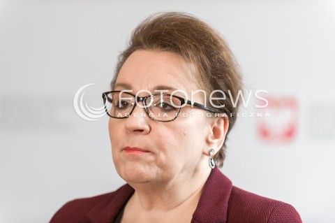  09.03.2018 WARSZAWA<br />KONFERENCJA PRASOWA MINISTER ANNY ZALEWSKIEJ<br />N/Z MINISTER EDUKACJI NARODOWEJ ANNA ZALEWSKA<br /> 