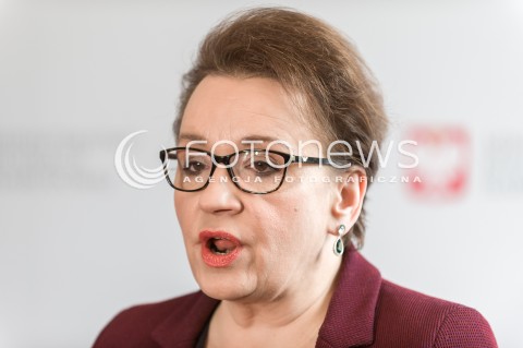  09.03.2018 WARSZAWA<br />KONFERENCJA PRASOWA MINISTER ANNY ZALEWSKIEJ<br />N/Z MINISTER EDUKACJI NARODOWEJ ANNA ZALEWSKA<br /> 