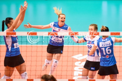  10.03.2018 NYSA<br />SIATKOWKA - MECZ POLFINALU PUCHARU POLSKI KOBIET 2018<br />LKS COMMERCECON LODZ - ENEA PTPS PILA<br />N/Z DAJANA BOSKOVIC AGATA BABICZ JUSTYNA LYSIAK DOROTA WILK<br /> 