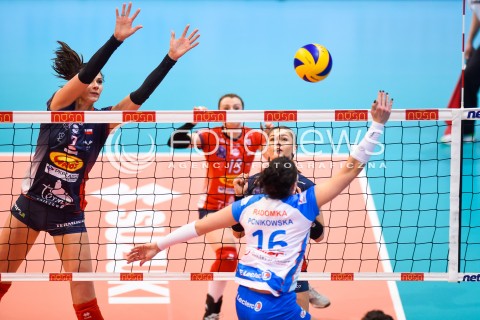  10.03.2018 NYSA<br />SIATKOWKA - MECZ POLFINALU PUCHARU POLSKI KOBIET 2018<br />E.LECLERC RADOMKA RADOM - GROT BUDOWLANI LODZ<br />N/Z GABRIELA POLANSKA GABRIELA PONIKOWSKA<br /> 