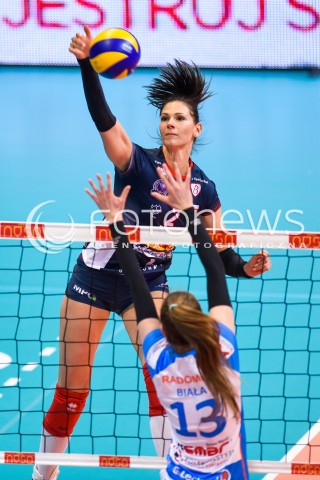  10.03.2018 NYSA<br />SIATKOWKA - MECZ POLFINALU PUCHARU POLSKI KOBIET 2018<br />E.LECLERC RADOMKA RADOM - GROT BUDOWLANI LODZ<br />N/Z GABRIELA POLANSKA<br /> 
