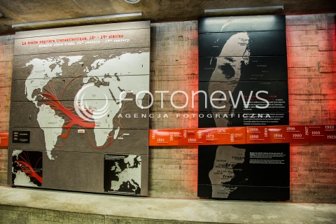  11.03.2018 NANTES FRANCJA<br />MUZEUM POMNIK ZNIESIENIA NIEWOLNICTWA W NANTES <br />MEMORIAL DE L ABOLITION DE L ESCLAVAGE<br />ZDJECIE ILUSTRACYJNE <br />N/Z TRASY PRZEWONU NIEWOLNIKOW Z AFRYKI W OKRESIE 400 LAT<br /> 
