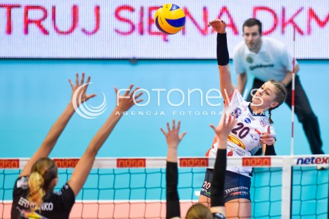  11.03.2018 NYSA<br />SIATKOWKA - MECZ FINALU PUCHARU POLSKI KOBIET 2018<br />LKS COMMERCECON LODZ - GROT BUDOWLANI LODZ<br />N/Z MARTYNA GRAJBER<br /> 