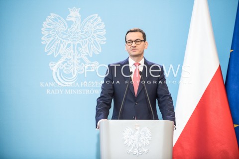 12.03.2018 WARSZAWA <br />KONFERENCJA PREMIERA DOTYCZACA DYMISJI WICEMINISTROW<br />N/Z PREMIER MATEUSZ MORAWIECKI <br /> 