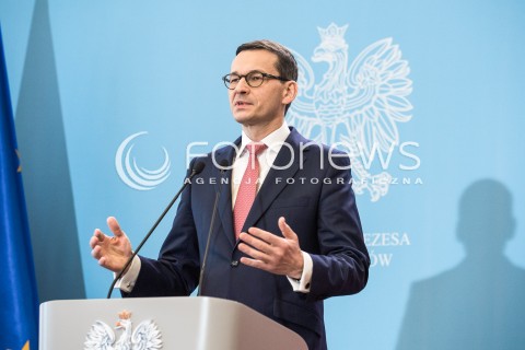  12.03.2018 WARSZAWA <br />KONFERENCJA PREMIERA DOTYCZACA DYMISJI WICEMINISTROW<br />N/Z PREMIER MATEUSZ MORAWIECKI <br /> 