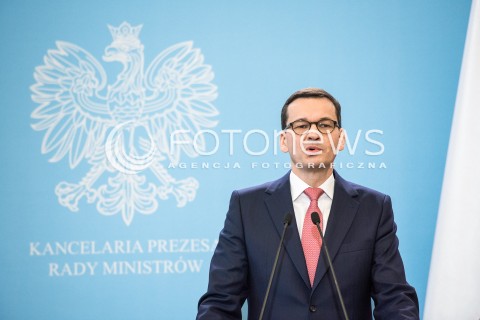 Konferencja premiera Mateusza Morawieckiego w Warszawie