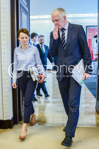  13.03.2018 WARSZAWA<br />POSIEDZENIE RADY MINISTROW<br />N/Z JAROSLAW GOWIN JADWIGA EMILEWICZ<br /> 