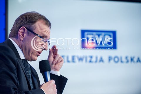 13.03.2018 WARSZAWA<br />BRIEFING PRASOWY PREZESA TVP<br />N/Z JACEK KURSKI<br /> 