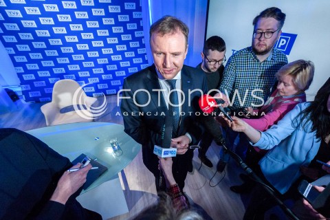  13.03.2018 WARSZAWA<br />BRIEFING PRASOWY PREZESA TVP<br />N/Z JACEK KURSKI<br /> 