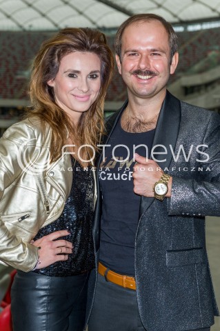  13.03.2018 WARSZAWA<br />KONFERENCJA ZAPOWIADAJACA ROZTANCZONY PGE NARODOWY<br />N/Z SLAWOMIR ZAPALA MAGDALENA KAJRA KAJROWICZ<br /> 