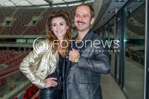  13.03.2018 WARSZAWA<br />KONFERENCJA ZAPOWIADAJACA ROZTANCZONY PGE NARODOWY<br />N/Z SLAWOMIR ZAPALA MAGDALENA KAJRA KAJROWICZ<br /> 