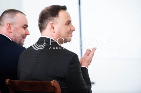 13.03.2018 WARSZAWA PALAC PREZYDENCKI<br />KONFERENCJA WSPOLNIE O KONSTYTUCJI WSPOLNIE O POLITYCE SPOLECZNEJ<br />N/Z PREZYDENT RP ANDRZEJ DUDA PAWEL MUCHA<br /> 