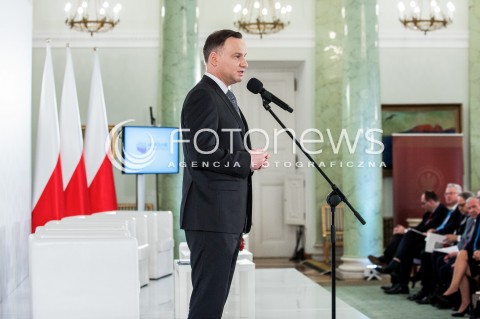  13.03.2018 WARSZAWA PALAC PREZYDENCKI<br />KONFERENCJA WSPOLNIE O KONSTYTUCJI WSPOLNIE O POLITYCE SPOLECZNEJ<br />N/Z PREZYDENT RP ANDRZEJ DUDA<br /> 