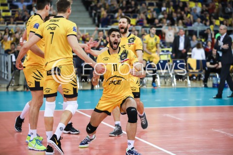  14.03.2018 LODZ POLAND<br />
SIATKOWKA LIGA MISTRZOW MEN CEV VOLLEYBALL CHAMPIONS LEAGUE 2017/2018 MATCH<br />
PGE SKRA BELCHATOW - CUCINE LUBE CIVITANOVA<br />
N/Z RADOSC EMOCJE WYGRANA MILAD GHARA EBADIPOUR<br />
 