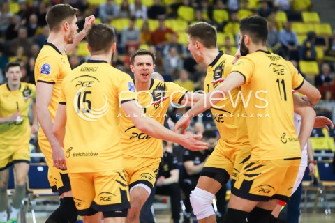  14.03.2018 LODZ POLAND<br />
SIATKOWKA LIGA MISTRZOW MEN CEV VOLLEYBALL CHAMPIONS LEAGUE 2017/2018 MATCH<br />
PGE SKRA BELCHATOW - CUCINE LUBE CIVITANOVA<br />
N/Z RADOSC EMOCJE WYGRANA<br />
 