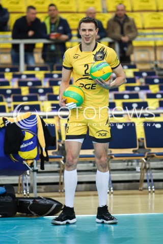  14.03.2018 LODZ POLAND<br />
SIATKOWKA LIGA MISTRZOW MEN CEV VOLLEYBALL CHAMPIONS LEAGUE 2017/2018 MATCH<br />
PGE SKRA BELCHATOW - CUCINE LUBE CIVITANOVA<br />
N/Z MARIUSZ WLAZLY SYLWETKA<br />
 