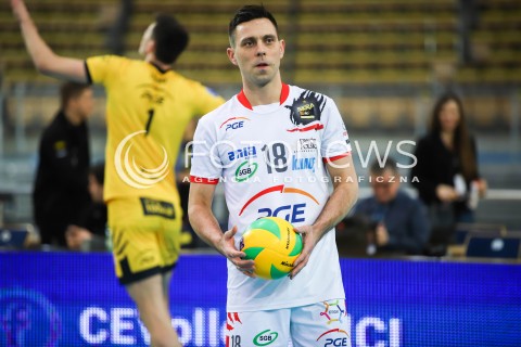  14.03.2018 LODZ POLAND<br />
SIATKOWKA LIGA MISTRZOW MEN CEV VOLLEYBALL CHAMPIONS LEAGUE 2017/2018 MATCH<br />
PGE SKRA BELCHATOW - CUCINE LUBE CIVITANOVA<br />
N/Z SYLWETKA ROBERT MILCZAREK<br />
 