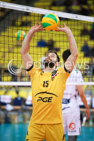  14.03.2018 LODZ POLAND<br />
SIATKOWKA LIGA MISTRZOW MEN CEV VOLLEYBALL CHAMPIONS LEAGUE 2017/2018 MATCH<br />
PGE SKRA BELCHATOW - CUCINE LUBE CIVITANOVA<br />
N/Z GORZEGORZ LOMACZ SYLWETKA<br />
 