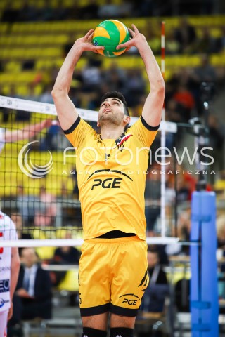  14.03.2018 LODZ POLAND<br />
SIATKOWKA LIGA MISTRZOW MEN CEV VOLLEYBALL CHAMPIONS LEAGUE 2017/2018 MATCH<br />
PGE SKRA BELCHATOW - CUCINE LUBE CIVITANOVA<br />
N/Z MARCIN JANUSZ SYLWETKA<br />
 