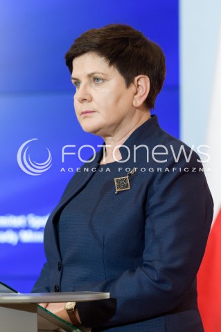  14.03.2018 WARSZAWA<br />KONFERENCJA PRASOWA WICEPREZES RADY MINISTROW BEATY SZYDLO<br />N/Z WICEPREZES RADY MINISTROW BEATA SZYDLO<br /> 